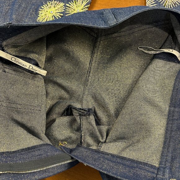 Vintage Dior SS 2002 'Firework' Flared Denim Trouser Pants (US 2) - Picture 16 of 16